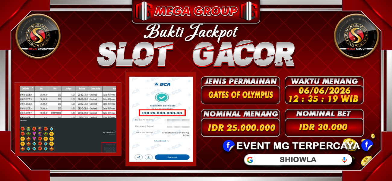 Bukti JP situs Shiowla hari Sabtu, 06 Juni 2026